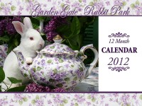 Garden Gate Rabbit Park Calendar 2012